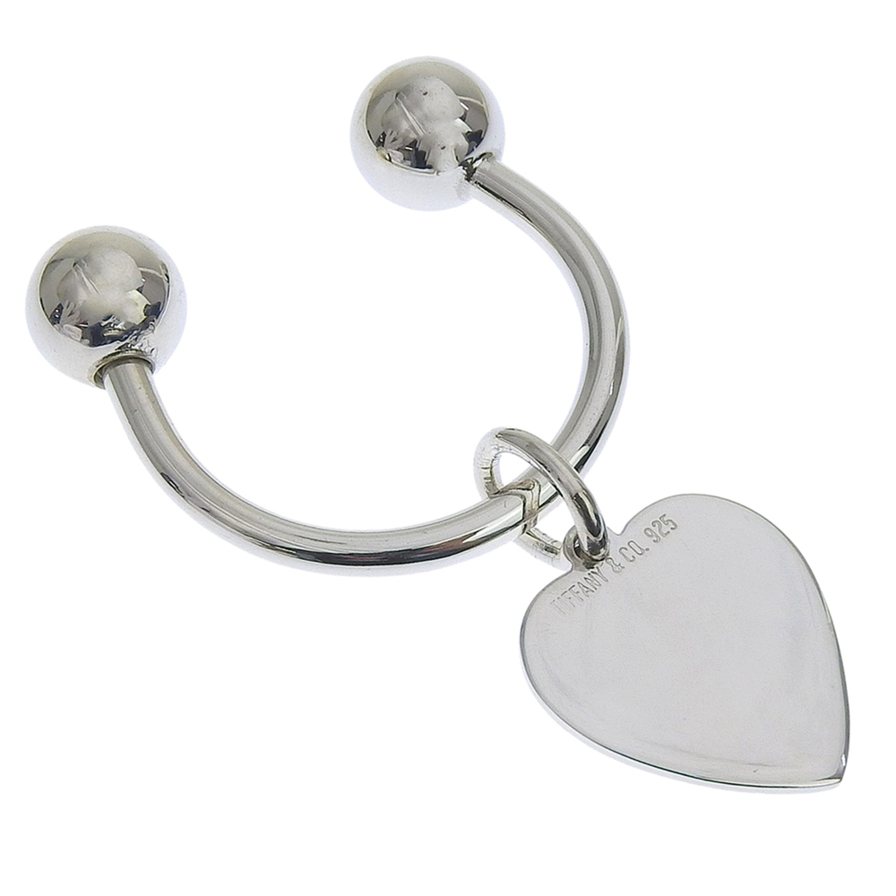 Tiffany & Co. Keyring Keychain Heart Tag Sterling Silver 925 Key ring Unisex